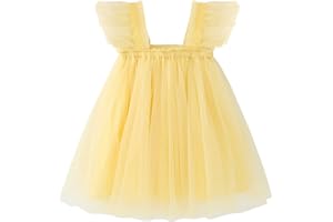 AGQT Baby Girls Tutu Dress Sleeveless Kids Tulle Princess Birthday Party Dresses Formal Gowns Size 9 Months-4 Years