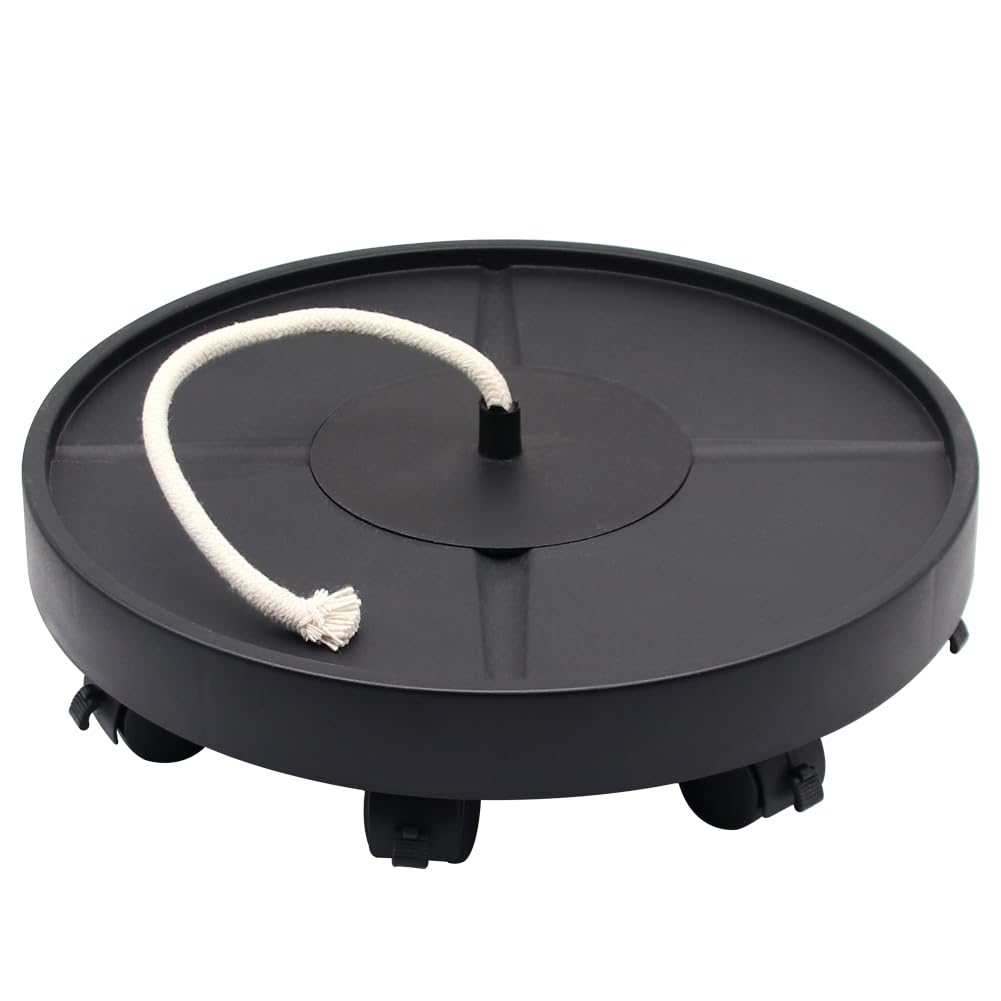 hisunfarm Plant Caddy with Wheels Auto-absorbing Potted Trolley Stands Heavy Duty Movable Plant Dolly for Indoor Outdoor Home Garden (33 cm with 8 wheels)