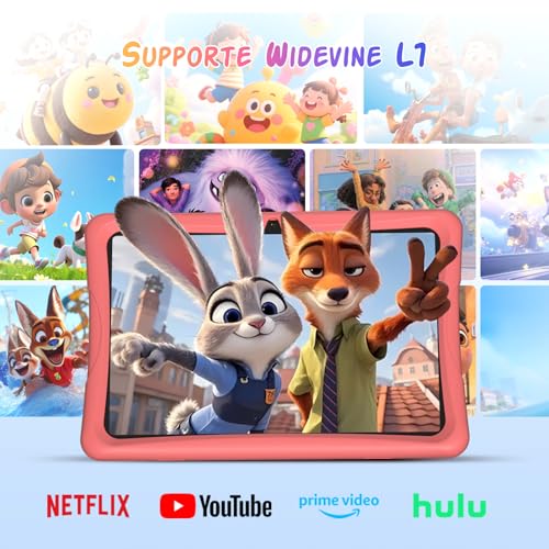 10 Inch Android 16 Tablet for Children 3-14 Years Educative, 16GB (4+12) RAM + 64GB ROM/2TB TF, Parental Control, GMS, 5000mAh, WiFi6, 4 Year Warranty, Tablet with Stylus, Blue
