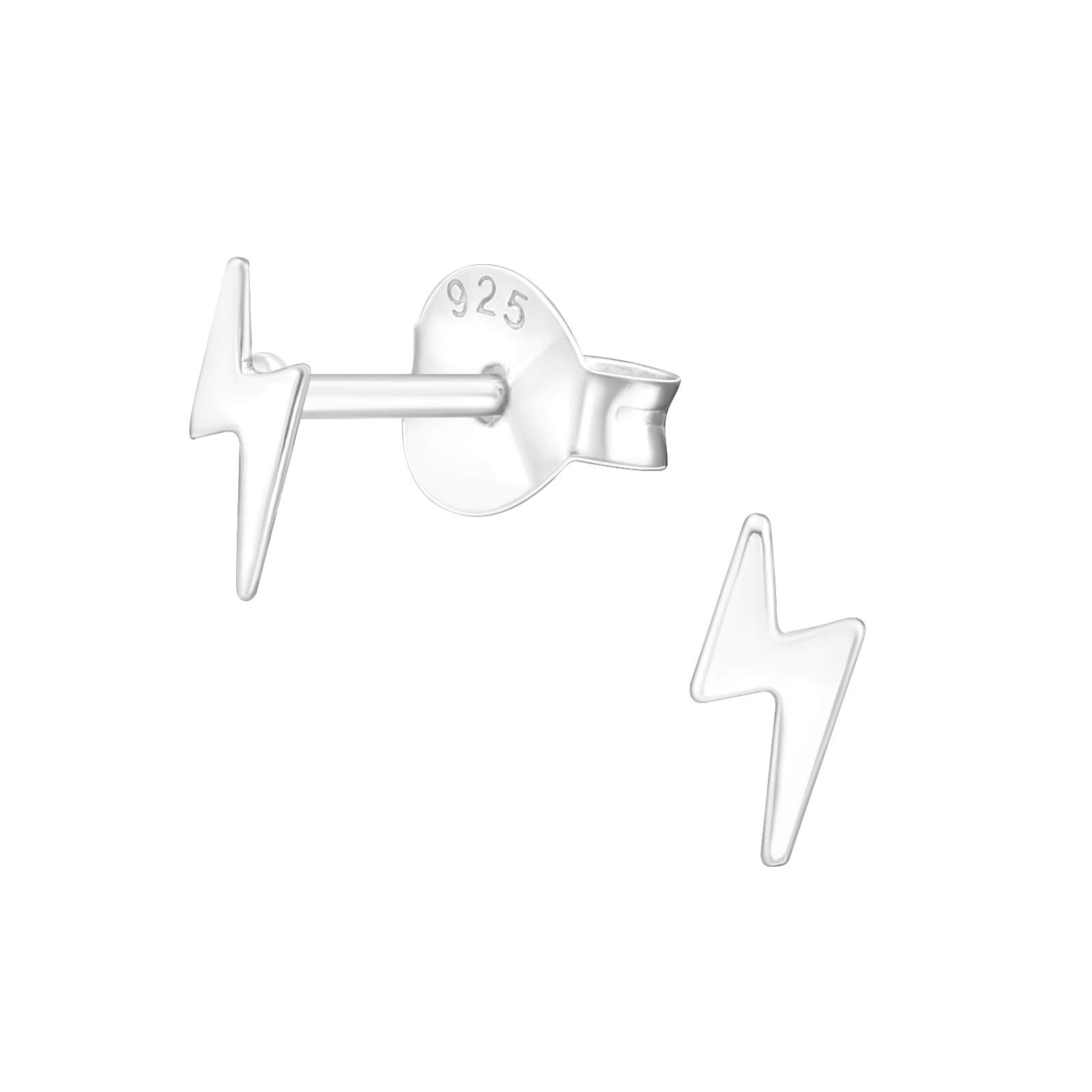Extra Small Lightning Bolt Earrings - 925 Sterling Silver