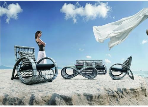 Salon De Jardin Malawi Resine Tressee 4 Pieces Gris