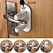 Ginmic Child Door Locks (2 Pack) with Bonus 2 Pieces Child Safety Cabinet Locks, Lever Handle Door Lock Child Proof with Super Strong 3M Adhesive