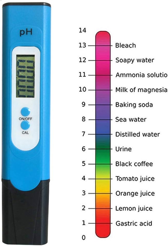 Cuitan Digital PH Meter Tester, 0.01 PH High Accuracy Pocket Size PH Tester for Water Quality, Food