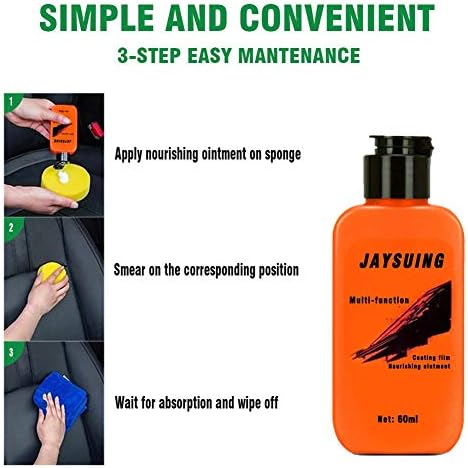 Balight 60ml Auto Leather Renovated Coating Paste Maintenance Car Exterior
