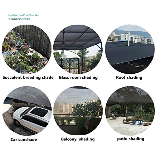 HUAHUA Sonnensegel Schwarzes Schattierungsnetz Verschlüsselung Verdickt Markisenschatten Segel, Sonnenschutz… – Bild 6