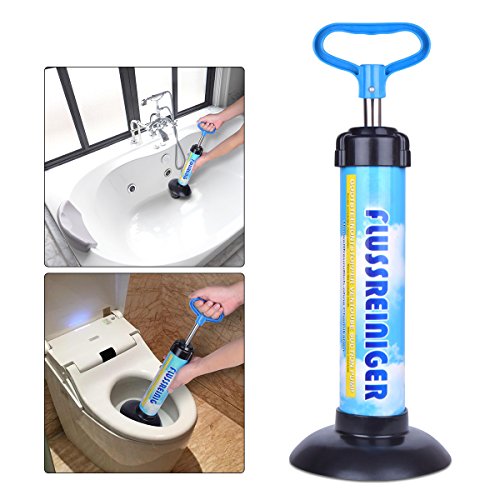 - Toilet Plunger - Samshow Powerful Manual Multi Drain Plunger Suitable for Bathtubs ,Toilets , Showers (Blue)