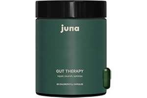 Juna Gut Therapy: Advanced Gut Support with Probiotic, Prebiotic & Postbiotic - Glutamine, Ginseng, Rhodiola & Reishi - Digestive Health Plus Mood Support & Mental Clarity Formula (80 Caps)