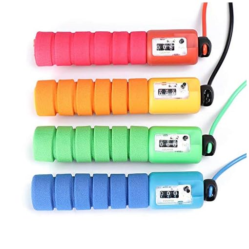 Miwaimao Adjustable Jump Rope,1 Pc Counting Skip Rope Anti Slip Handle Jump Ropes PVC Sponge Body Building Fitness… - Image 3