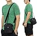 Zicac Men's Small Vintage Multipurpose Canvas Shoulder Bag Messenger Bag Purse Crossbody Shoulder Bag Crossbody Bags(Black)