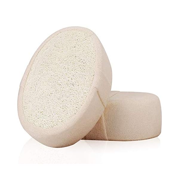 Natural Loofahs Sponge, 2Pcs Soft Exfoliating Bathing Shower Loofah Scrubber Brush for Men and Women for Hot Spring Bath…