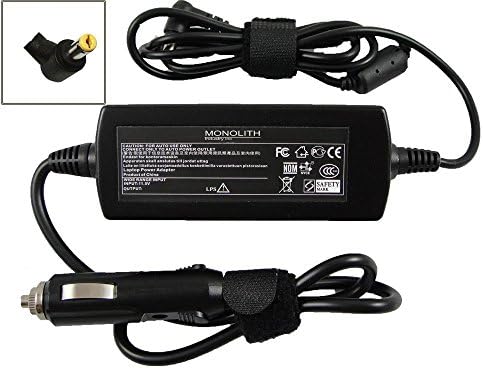 Monolith Industry 65W DC Car Charger Adapter for Acer Aspire 5000 5050 5100 5315 5515 5520 5530 6530 6920 6930 6935 7100 9100 9400 9410 9500 Notebook Computer Battery Charger Power Supply Cord