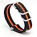 CIVO Heavy Duty G10 Zulu Military Watch Bands NATO Premium Ballistic Nylon Watch Strap 5 White Rings with Stainless Steel Buckle 20mm 22mm 24mm … (Black Pumpkin, 22mm)