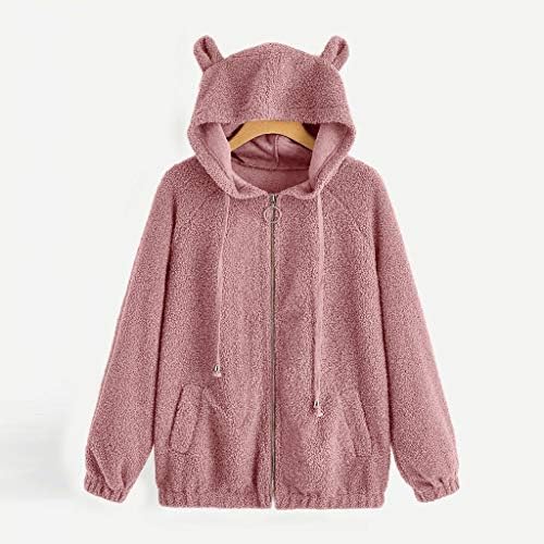 women's fuzzy zip up hoodie
