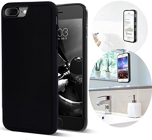 iPhone 7 Plus Case, Anti Gravity Phone Case for Aukoo [black] Magical Nano Can Stick to Glass, Whiteboards, Tile and Smooth Flat Surfaces(5.5-inch)