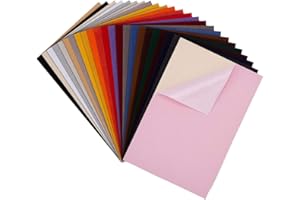 BENECREAT 20PCS Mixed Color Velvet Adhesive Back Sheet 11.6 x 7.8 Jewelry Box Liner Fabric, Durable and Water Resistant for A