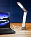 LED Desk/Table Lamp with USB Charging Cable - 3 Dimable Color Tones - With Touch Control and Rotatable Arm - Rechargeable Battery - by Utopia Home (Grey & White)