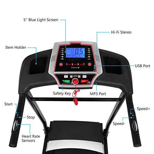 Treadmill for Home Folding Electric Treadmill with Incline Running Machine Exercise Machine for Home Gym Office Smartphone APP Control - Thumbnail 3