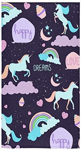 Custom Unicorn Bath Towels Beach Bathroom Body Shower Towel 30"x56"(One side) Home Outdoor Travel Use