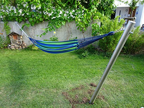 Toldoro® Hängematten Mast Edelstahl Rostfrei & Wetterfest Ø70x3mm mit Öse - Länge 1,85m - Geeignet als Hängematten Aufhängung im Garten/Befestigung Hängematte – Bild 6