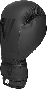WFX Kids Boxing Gloves 6 Oz Matte Black for Boys & Girls Training MMA Kickboxing view 5