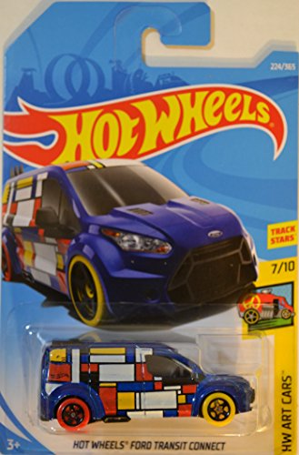 Blue Ford Transit Connect Hot Wheels HW Art Cars Series 1:64 Scale Collectable Die Cast Model Car #7/10