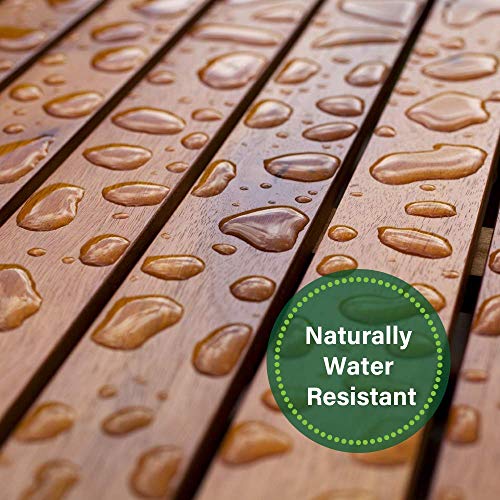 image for Rose Home Fashion Teak Shower Stool, Teak Shower Bench, 17