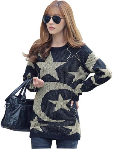 Amazon 柄 ニット 星柄 セーター レディース にっと Knit セーター 通販