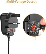 Zolt 12W Universal Power Adapter 3V-12V 1A Max Multivolt DC Cable 5ft view 3
