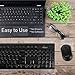 Macally Wireless Keyboard and Mouse Combo, 2.4G Full Size Wireless Mouse and Keyboard Combo for PC, Desktop, Laptop, Notebook, ChromeBook - Ultra Slim Cordless Computer Keyboard Mouse Set