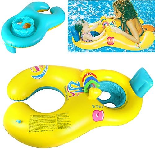 JOYFULBID Parents Baby Inflatable Swimming Ring Float with Safety Soft Chair Seat Toddler Kids Pool Floats Toys