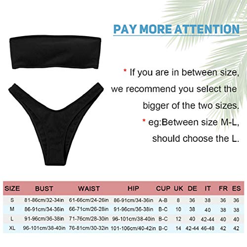 UMIPUBO-Bikini-Set-Donna-in-Tinta-Unita-Costumi-da-Mare-Due-Pezzi-Spiaggia-Costumi-da-Bagno-Vita-Bassa-Bikini-Senza-Spalline-Push-Up-Beachwear-Swimwear