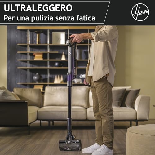 HF2 Aspirapolvere senza fili Ultraleggero, Tecnologia di compattazione polvere, Spazzola Multisuperficie Anti Groviglio, Luci LED, KIT accessori per una pulizia completa [HF2Z10H]