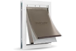 PetSafe Extreme Weather Dog and Cat Door - Aluminum Frame Pet Door - Large