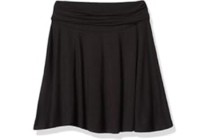 Amy Byer Girls' Big Size 7-16 Knit Skater Skirt with Foldover Waist
