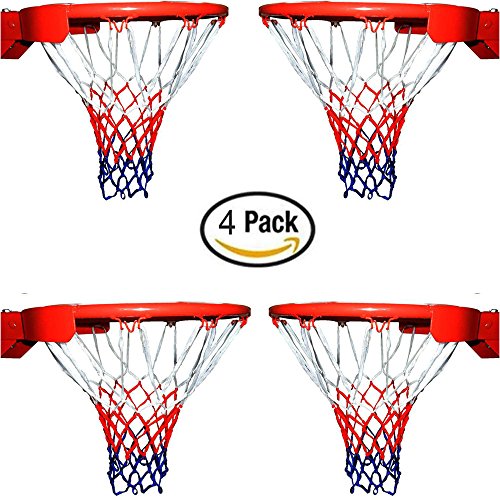 Yeoubi 4 Pack Basketball Net All-Weather Thick Heavy Duty for Standard Outdoor or Indoor Basketball Hoop,12 Loop - Thumbnail 6