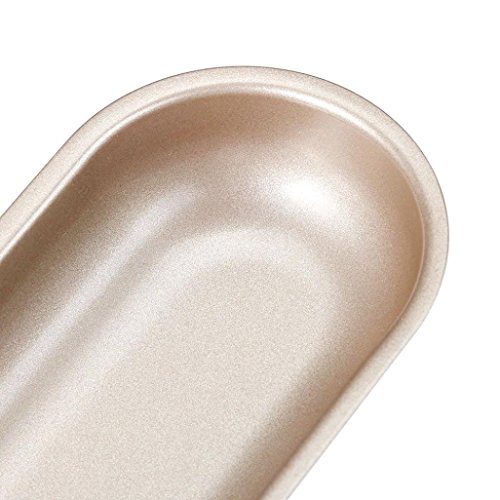 image for ChainSee Carbon Steel Hotdog Bread Loaf Bun Cake Mold Non Stick Bakewa