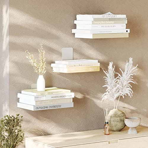 Umbra 330639560 Conceal Floating Bookshelf, Set of 3, Small, Silver