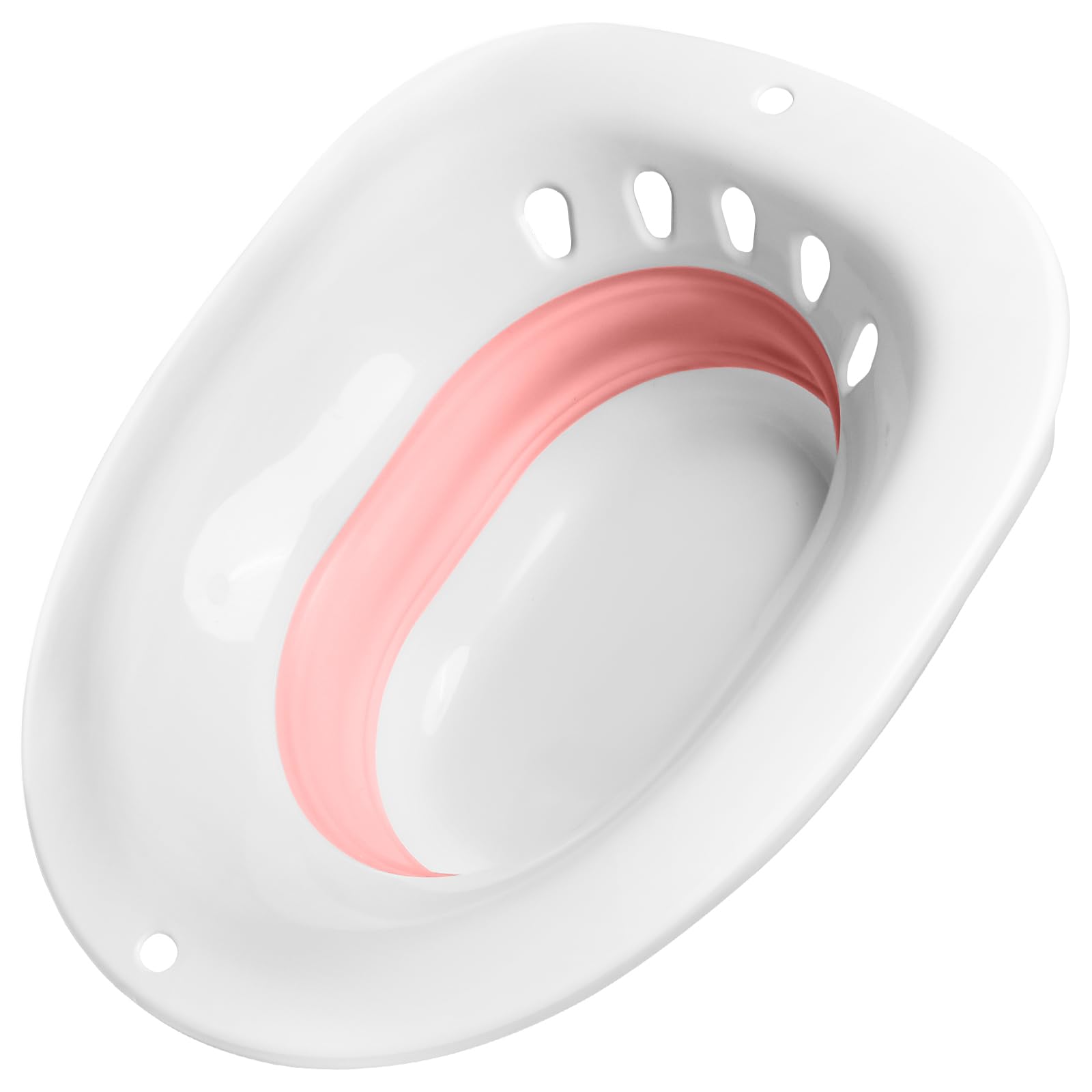 DMSELL Foldable Sitz Bath for Toilet, Portable Seat Sitz Bath Basin for Hemorrhoids, Pregnant Women and Elderly, Fits Universal Toilets and Commode Chair (Pink)