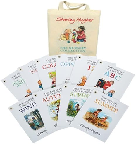 Shirley Hughes Nursery Collection 10 Books Bundle (Spring, Summer, Autumn, Winter, ABC, 123, Colours, Opposites, Noisy, All Shapes and Sizes) by Shirley Hughes (2016-11-09) Paperback โ January 1, 1801
