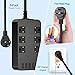 Power Strip - 6-Outlet Surge Protector with 5 USB Ports Fast Charging (4.8A), 6Ft Long Extension Cord Flat Plug Wall Mountable, 1700 Joules for iPhone iPad Home Dorm Office Laptop Computer