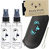 Koala Kleaner Alcohol Free Eyeglass Lens Cleaner Travel Size Spray Care Kit | 4oz + 2 Cloths + Case + Screwdriver