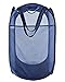 Smart Design Deluxe Mesh Pop Up Square Laundry Hamper w/ Side Pocket & Handles - VentilAir Fabric Collapsible Design - for Clothes & Laundry - Home - (Holds 2 Loads) (14 x 23 Inch) [Blue]