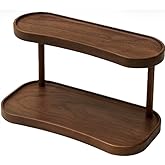 HealthEmpireLLC Bamboo Desktop Organizer Shelf – 2-Tier Wooden Storage Rack (12.5” x 6.5” x 7.5”) for Perfume, Makeup, Coffee Mugs – Natural Bamboo Display Stand for Vanity, Bathroom, Office