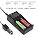 Universal Battery Charger with Car adapter ,2 Bay Quick LCD Automatic Battery Charger for Rechargeable Lithium liion NIMH NICD 18650 AA AAA 18500 26650 20650 RCR123 14500 10440 Batteries
