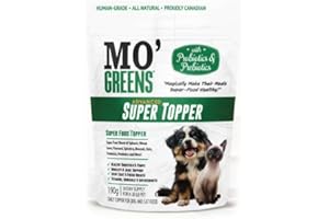 Mo’ Greens All Natural Super Greens Food Topper for Dogs and Cats, Super Food Blend with Pro and Pre-biotics, Vitamins, Miner