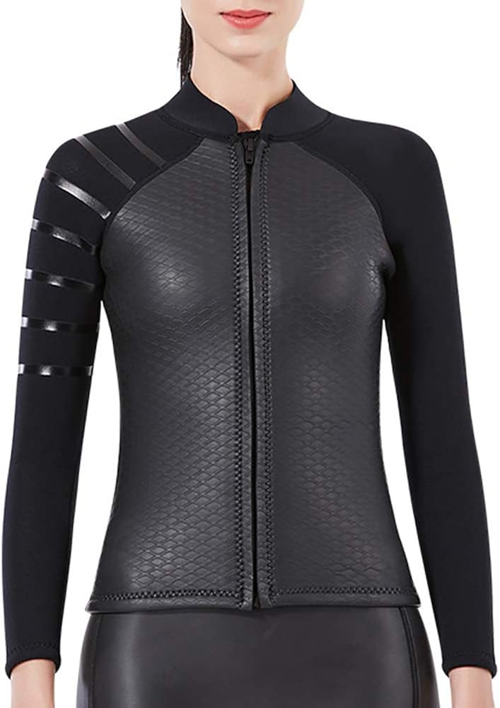 ZUEN 3 mm Wetsuits Jacke Langarm NeoprenWetsuits Top, mit