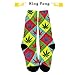 King Fong Weed Women Socks Funny Novelty Rainbow Mariguana Crew Socks Crazy Dress Socks for Girls