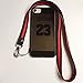 iPhone 7 and 8 Jordan 23 Case,Reflective Mirror Case Jumpman Cover with Soft Neck Lanyard.Shockproof Resistant Case for iPhone 7 and 8 Case 4.7 Inch. (Black Case)
