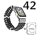 Solomo for Apple Watch Band Replacement, Decorated Handmade Luxury Jewelry Faux Pearl Bracelet Elastic Stretch iWatch Strap with Women Wristband for Apple Watch Series 4 / 3 / 2 /1 (42MM / 44MM Black)