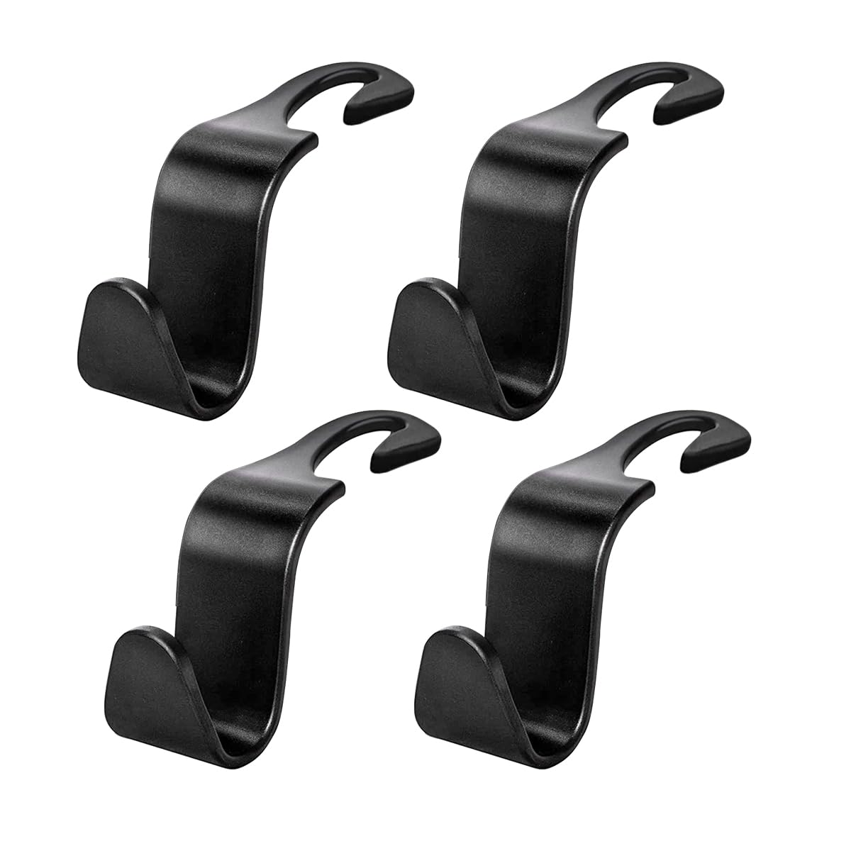 Photo 1 of 3pcs only----povtii  Car Seat Headrest Hooks, Auto Backseat Organizer Hanger Holder, Vehicle Seat Back Storage Hooks for Purse Coat Umbrella Grocery Bag Handbag, Interior Car Accessories (Black)